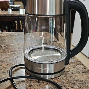 Electric Glass Kettle - Black and Silver